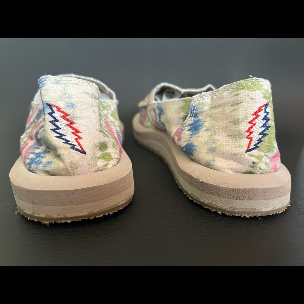 Sanuk Women's Donna ST X Grateful Dead Shoes Tie-Dye Print Size 8 - Picture 5 of 10
